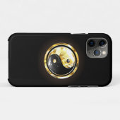 Gold Yin Yang auf schwarz Case-Mate iPhone Hülle (Rückseite (Horizontal))