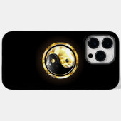 Gold Yin Yang auf schwarz Case-Mate iPhone Hülle (Rückseite (Horizontal))