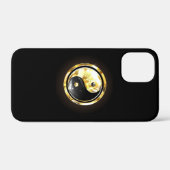 Gold Yin Yang auf schwarz Case-Mate iPhone Hülle (Rückseite (Horizontal))