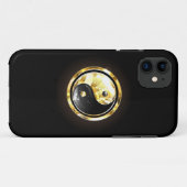 Gold Yin Yang auf schwarz Case-Mate iPhone Hülle (Rückseite (Horizontal))