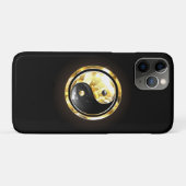 Gold Yin Yang auf schwarz Case-Mate iPhone Hülle (Rückseite (Horizontal))