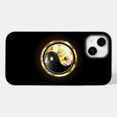 Gold Yin Yang auf schwarz Case-Mate iPhone Hülle (Rückseite (Horizontal))