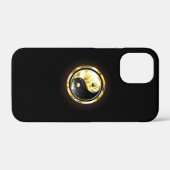 Gold Yin Yang auf schwarz Case-Mate iPhone Hülle (Rückseite (Horizontal))