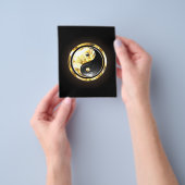 Gold Yin Yang auf schwarz Flyer (Gruppe)