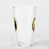 Gold Yin Yang auf schwarz Glas (Links)