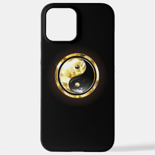 Gold Yin Yang auf schwarz iPhone 12 Pro Max Hülle