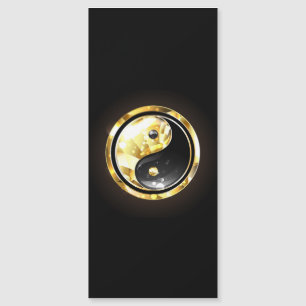 Gold Yin Yang auf schwarz Magnetkarte