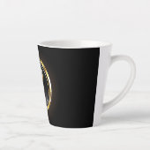 Gold Yin Yang auf schwarz Milchtasse (Rechts)