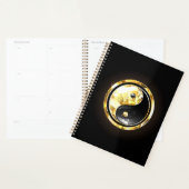 Gold Yin Yang auf schwarz Planer (Anzeige)