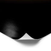 Gold Yin Yang auf schwarz Poster (Ecke)