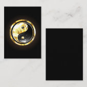 Gold Yin Yang auf schwarz Rabattkarte (Vorne/Hinten)