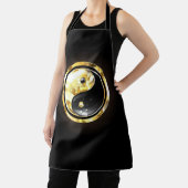 Gold Yin Yang auf schwarz Schürze (InSitu)