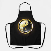Gold Yin Yang auf schwarz Schürze (Vorderseite)