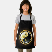 Gold Yin Yang auf schwarz Schürze (Insitu)