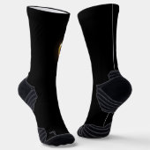 Gold Yin Yang auf schwarz Socken (Gewinkelt)