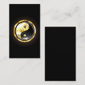 Gold Yin Yang auf schwarz Terminkarte (Vorne/Hinten)