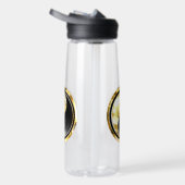 Gold Yin Yang auf schwarz Trinkflasche (Rechts)