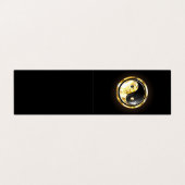 Gold Yin Yang auf schwarz Visitenkarten (Außenseite Aufgefaltet)