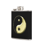 Gold Yin Yang Flachmann (Links)