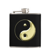 Gold Yin Yang Flachmann (Vorderseite)