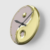 Gold Yin Yang Runde Wanduhr (Winkel)
