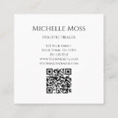 Gold Yin Yang Symbol Holistischer Heiler QR-Code Quadratische Visitenkarte (Rückseite)