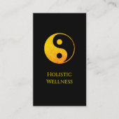 Gold Yin Yang Symbol QR Code Holistic Wellness Visitenkarte (Vorderseite)