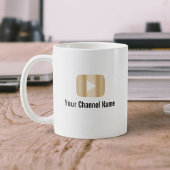 Gold Youtube Channel Vlogger Youtuber Kaffeetasse