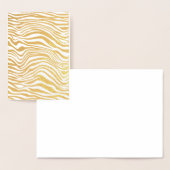 Gold-Zebra-Blankenkarte Folienkarte (Anzeige)