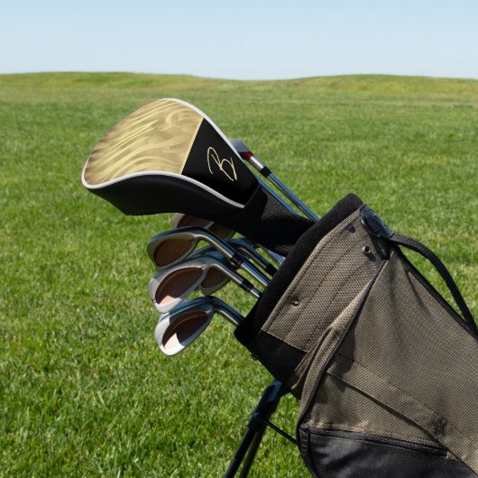 Gold Zebra Elegante Exotische Goldene Prinz Golf Headcover (In SItu)