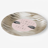 Gold Zebra Glitzy Silver Sparky Augen          Pappteller (Schrägansicht)