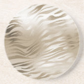 Gold Zebra & Leopard Print Ombre Getränkeuntersetzer (Vorne)