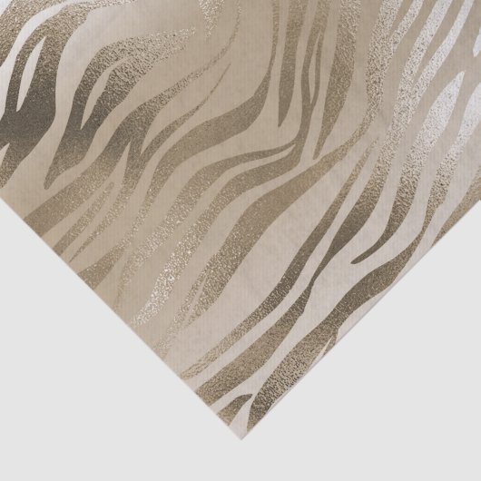 Gold Zebra & Leopard Print Ombre Seidenpapier (Ausschnitt)