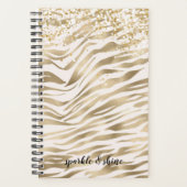 Gold Zebra Print Confetti Planer (Vorderseite)