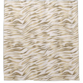 Gold Zebra Print Duschvorhang (Vorderseite)