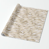Gold Zebra Print Geschenkpapier (Ungerollt)