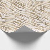 Gold Zebra Print Geschenkpapier (Ecke)