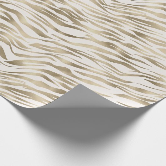 Gold Zebra Print Geschenkpapier (Ecke)