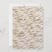 Gold Zebra Print Glitz Geburtstag Einladung (Rückseite)
