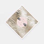 Gold Zebra Print Glitzy Silver Sparky Augen Serviette (Ecke)