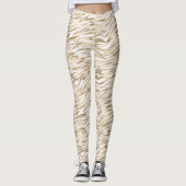 Gold Zebra Print Leggings (Vorderseite)
