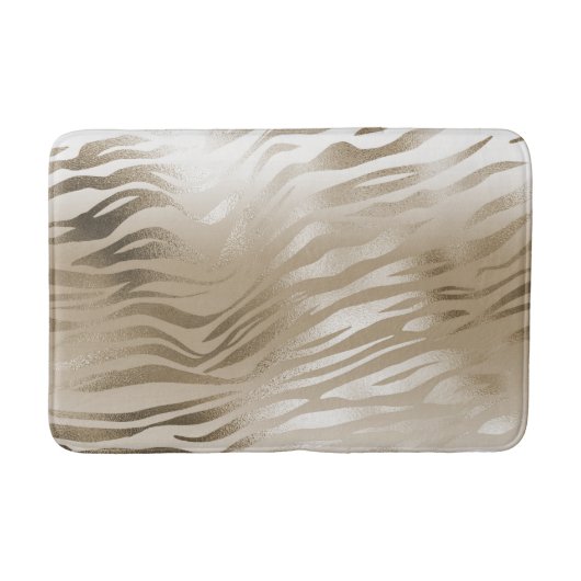 Gold Zebra Print Ombre Badematte (Vorderseite)