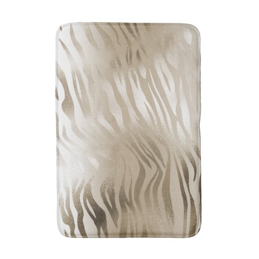 Gold Zebra Print Ombre Badematte (Vorderseite Vertikal)