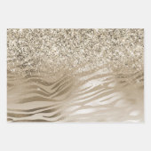 Gold Zebra Print Ombre Geschenkpapier Set (Vorderseite 3)