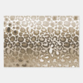 Gold Zebra Print Ombre Geschenkpapier Set (Vorderseite 2)