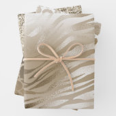 Gold Zebra Print Ombre Geschenkpapier Set (Beispiel)