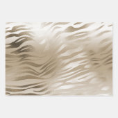 Gold Zebra Print Ombre Geschenkpapier Set (Vorderseite)