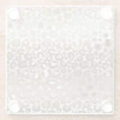 Gold Zebra Print Ombre Glasuntersetzer (Rückseite)