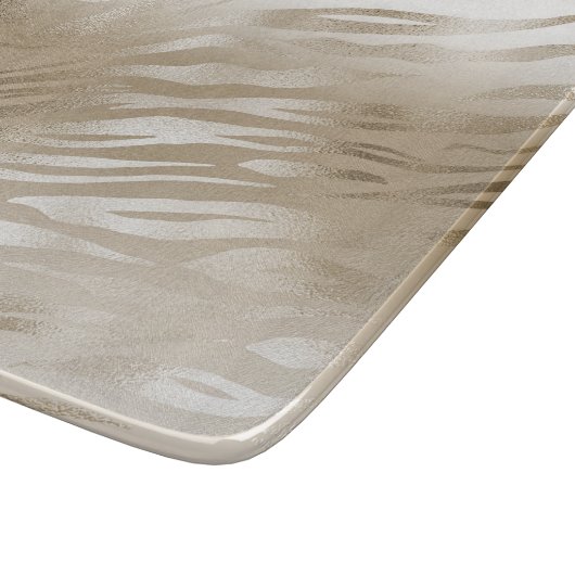 Gold Zebra Print Ombre            Schneidebrett (Ecke)