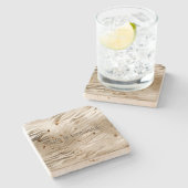 Gold Zebra Print Ombre Steinuntersetzer (Seitenansicht)